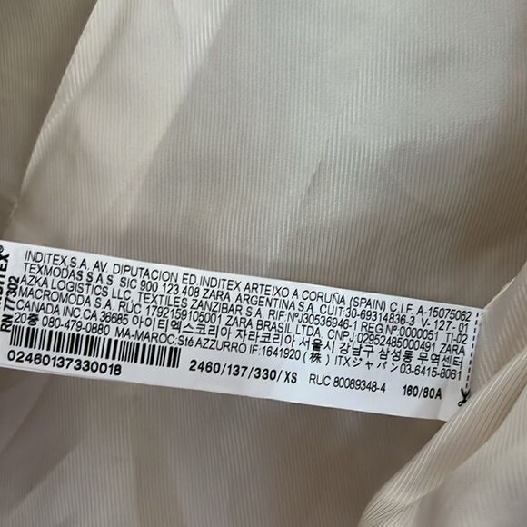 ZARA Double Breasted Tweed Weave Cropped Jacket - Picture 15 of 16